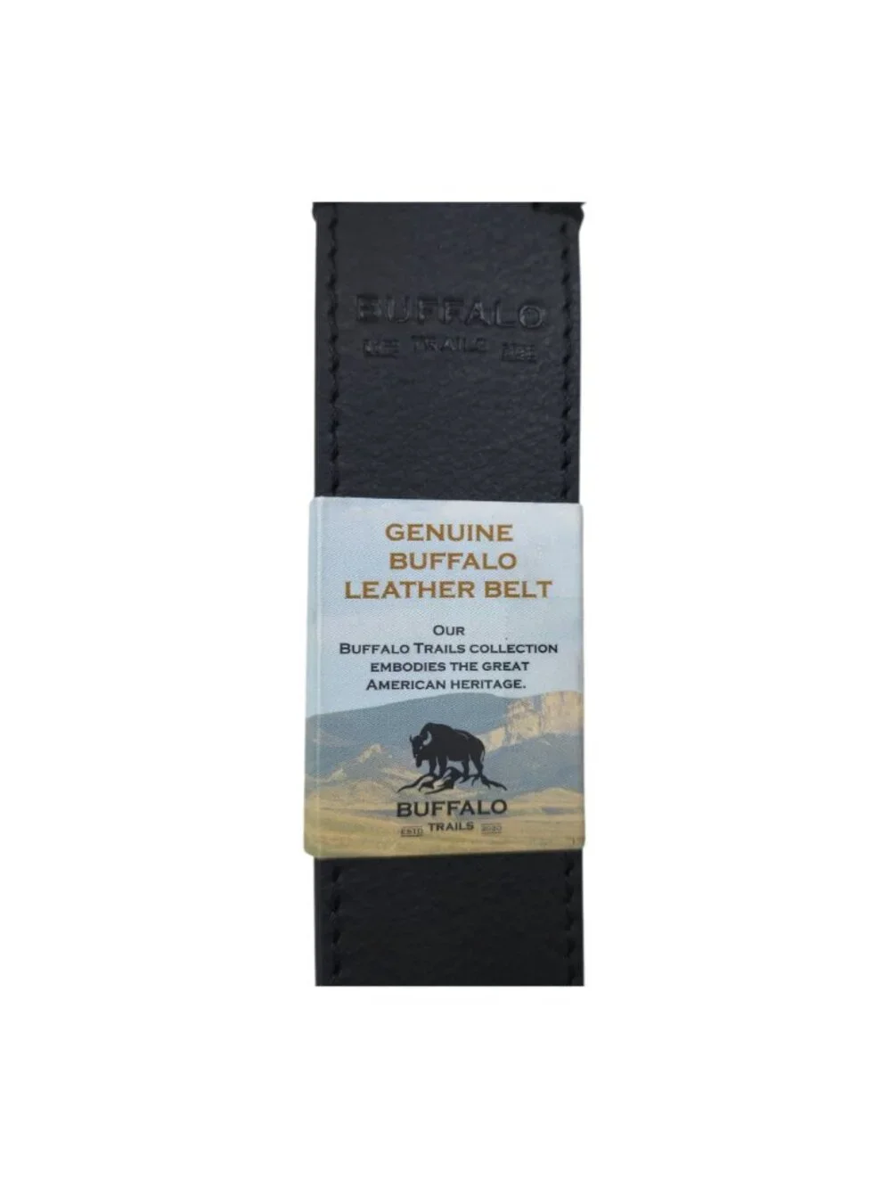 Buffalo Trails Mens Genuine Buffalo Leather Belt Size 40 Durable 1.5